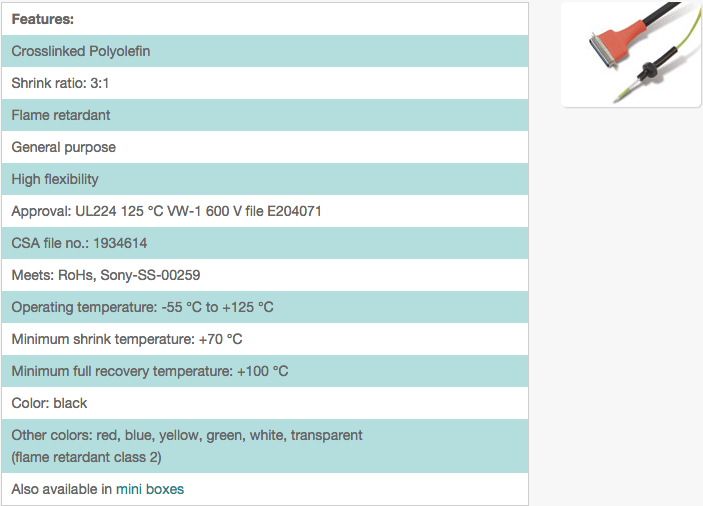 Flexible / flame retardant / 3:1 / H-2(3X)