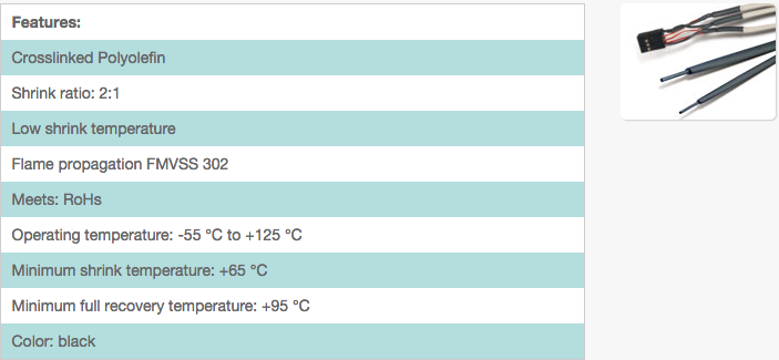 Flexible / flame retardant / 2:1 / low shrink temperature / H-2(LS)