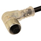 12FF4A1Z - M12 connectors, 90° with PNP Led
