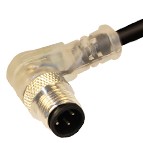 12MF3A1Z - M12 connectors, 90° with PNP Led