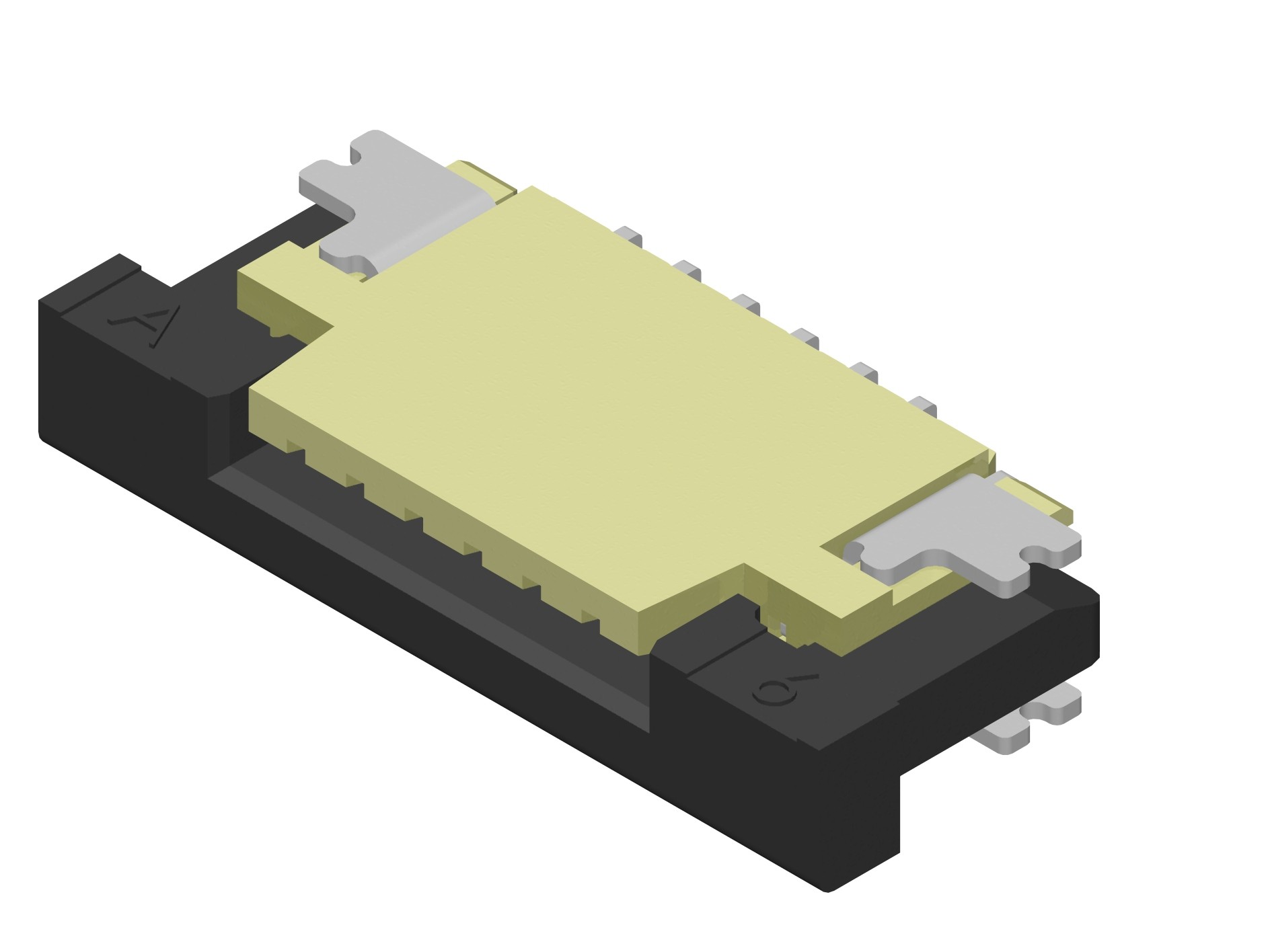 CF17 series 0.80mm(.032") ZIF Right Angle SMT Downside FFC/FPC Connectors