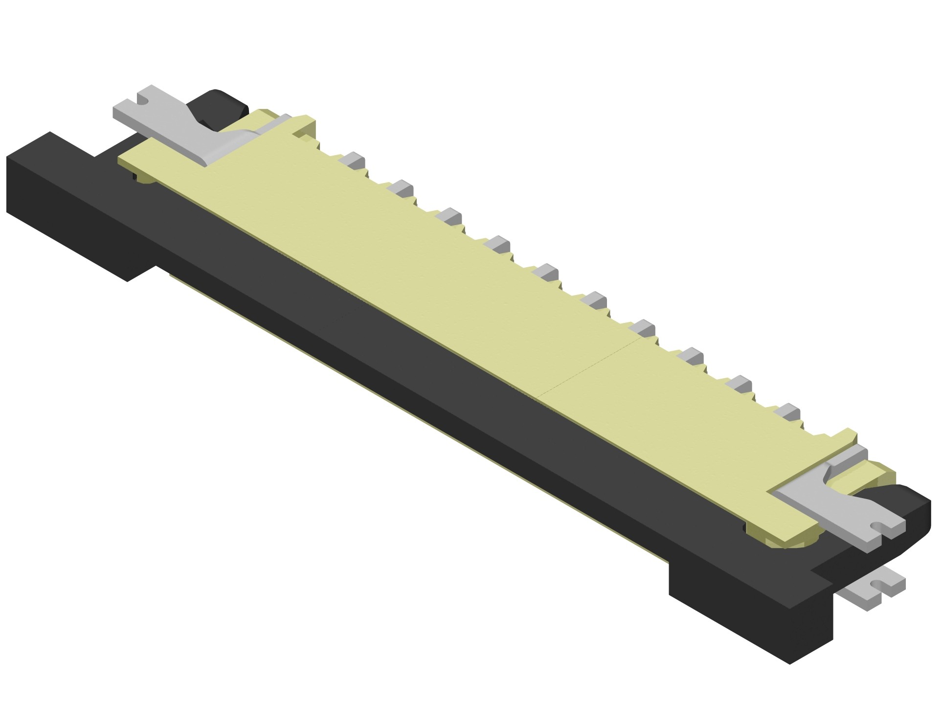 CF23 series 1.00mm(.033") ZIF Right Angle SMT Downside FFC/FPC Connectors