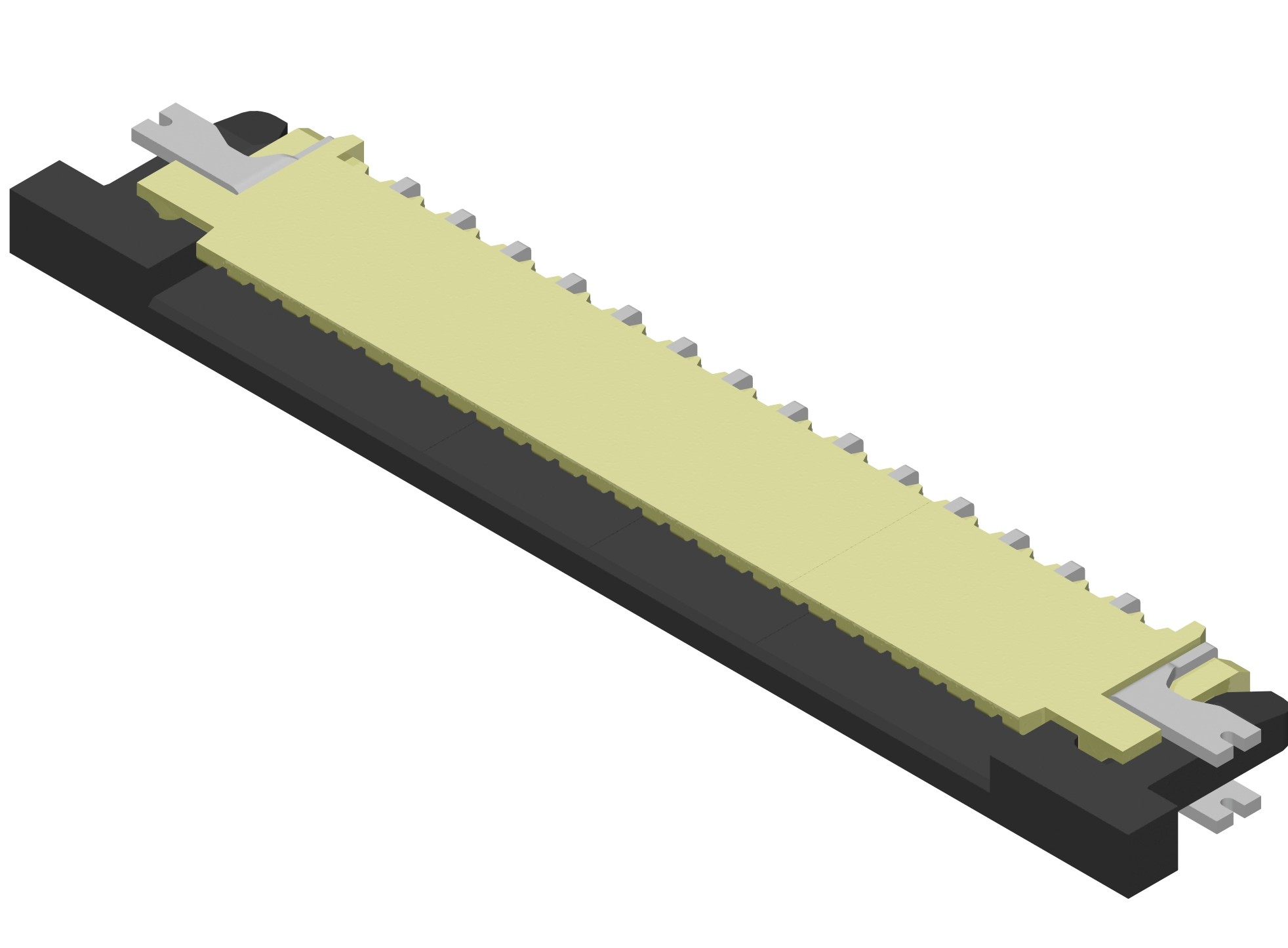 CF23 series 1.00mm(.033") ZIF Right Angle SMT Upside FFC/FPC Connectors