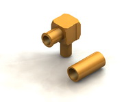 CR03 Series MCX Right angle Cable Crimp Type Plug Conn.