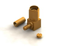 CR01 Series SMA Right Angle Cable Crimp Type Plug Conn.