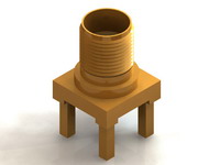 CR01 Series SMA Straight PCB Mount Type Jack Conn.
