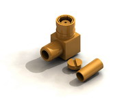 CR02 Series SMB Right angle Cable Crimp Type Plug Conn.
