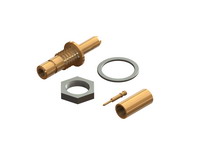 CR02 Series SMB Straight Cable Crimp Bulkhead Type Jack Conn.