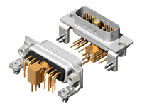 11W1 Series Coaxial D-Sub Right Angle Type Plug Connector