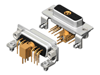 11W1 Series Coaxial D-Sub Right Angle Type Receptacle Connector