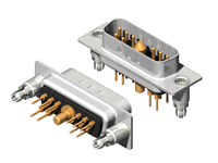 11W1 Series High Power D-Sub 20A Straight Dip Type Plug Connector