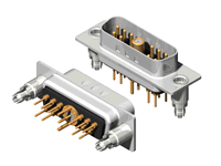 11W1 Series Coaxial D-Sub Straight Dip Type Plug Connector