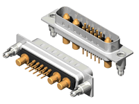 13W3 Series High Power D-Sub 40A Straight Dip Type Plug Connector