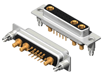 13W3 Series High Power D-Sub 20A Straight Dip Type Receptacle Connector
