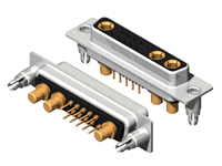 13W3 Series High Power D-Sub 40A Straight Dip Type Receptacle Connector