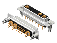 13W3 Series Coaxial D-Sub Straight Dip Type Receptacle Connector