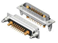 17W2 Series High Power D-Sub 20A Straight Dip Type Plug Connector