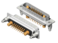 17W2 Series High Power D-Sub 40A Straight Dip Type Plug Connector