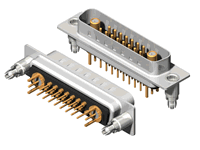 17W2 Series Coaxial D-Sub Straight Dip Type Plug Connector