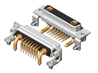 17W2 Series High Power D-Sub 20A Right Angle Type Receptacle Connector