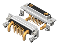 17W2 Series High Power D-Sub 40A Right Angle Type Receptacle Connector