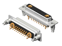 17W2 Series Coaxial D-Sub Straight Dip Type Receptacle Connector