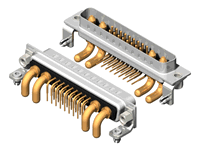 21W4 Series High Power D-Sub 40A Right Angle Type Plug Connector