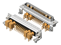 21W4 Series Coaxial D-Sub Right Angle Type Plug Connector