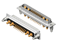 21W4 Series High Power D-Sub 20A Straight Dip Type Plug Connector