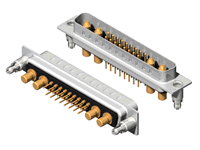 21W4 Series High Power D-Sub 40A Straight Dip Type Plug Connector