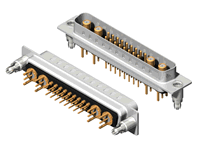 21W4 Series Coaxial D-Sub Straight Dip Type Plug Connector