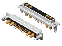 21W4 Series High Power D-Sub 40A Straight Dip Type Receptacle Connector