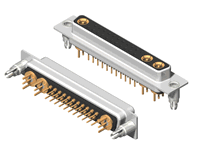 25W3 Series Coaxial D-Sub Straight Dip Type Receptacle Connector