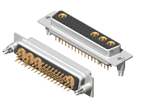 36W4 Series Coaxial D-Sub Straight Dip Type Receptacle Connector