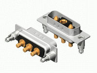 3W3C Series High Power D-Sub 20A Straight Dip Type Plug Connector