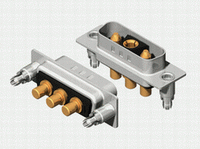 3W3C Series High Power D-Sub 40A Straight Dip Type Plug Connector