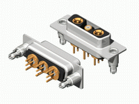 3W3C Series Coaxial D-Sub Straight Dip Type Receptacle Connector
