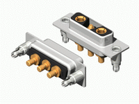 3W3C Series High Power D-Sub 20A Straight Dip Type Receptacle Connector