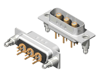 C3W3 Series Coaxial D-Sub Straight Dip Type Plug Connector