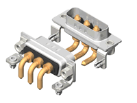 C3W3 Series High Power D-Sub 20A Right Angle Type Plug Connector