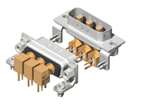 C3W3 Series Coaxial D-Sub Right Angle Type Plug Connector
