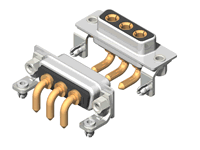 C3W3 Series High Power D-Sub 20A Right Angle Type Receptacle Connector