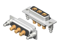 C3W3 Series High Power D-Sub 40A Straight Dip Type Receptacle Connector