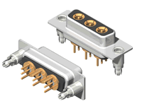 C3W3 Series Coaxial D-Sub Straight Dip Type Receptacle Connector