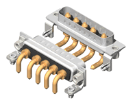 C5W5 Series High Power D-Sub 20A Right Angle Type Plug Connector