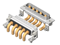 C5W5 Series High Power D-Sub 40A Right Angle Type Plug Connector