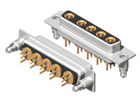 C5W5 Series Coaxial D-Sub Straight Dip Type Receptacle Connector