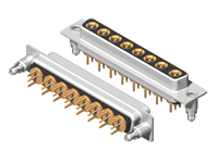 C8W8 Series Coaxial D-Sub Straight Dip Type Receptacle Connector