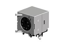 CE52 Series Right Angle DIP Fully Shielded Circular DIN Receptacle Socket