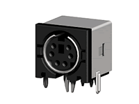 CE53 Series Right Angle DIP Shielded Circular DIN Receptacle Socket
